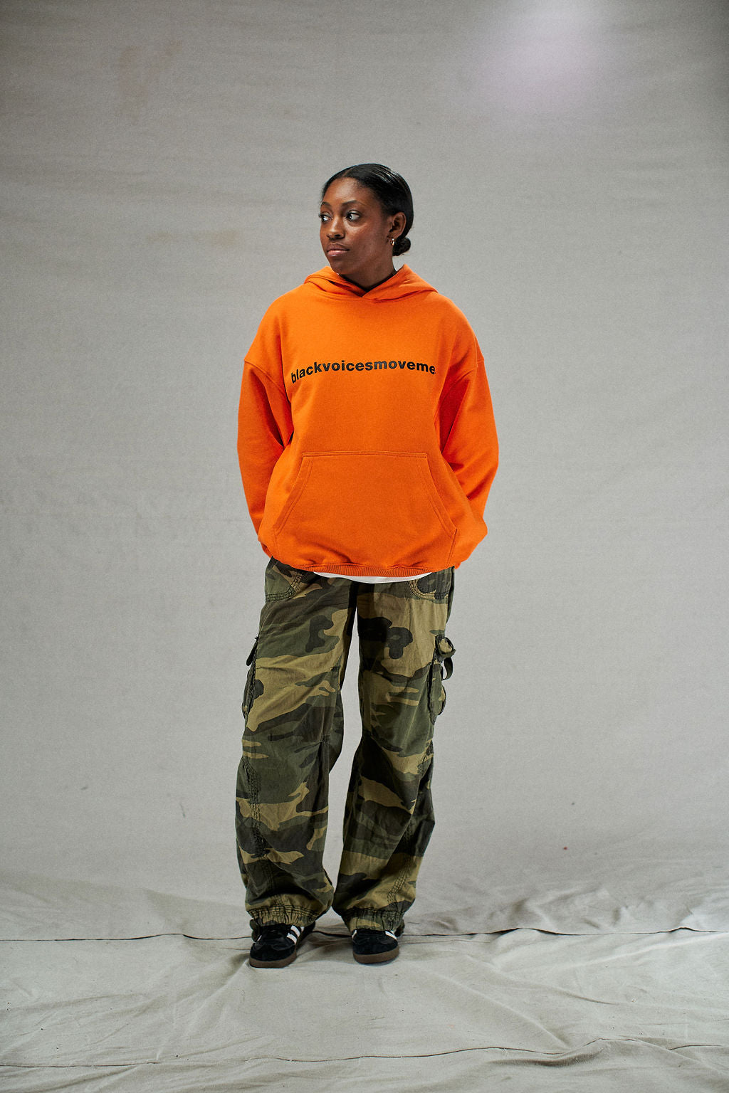 Black x squad fashion hoodie orange