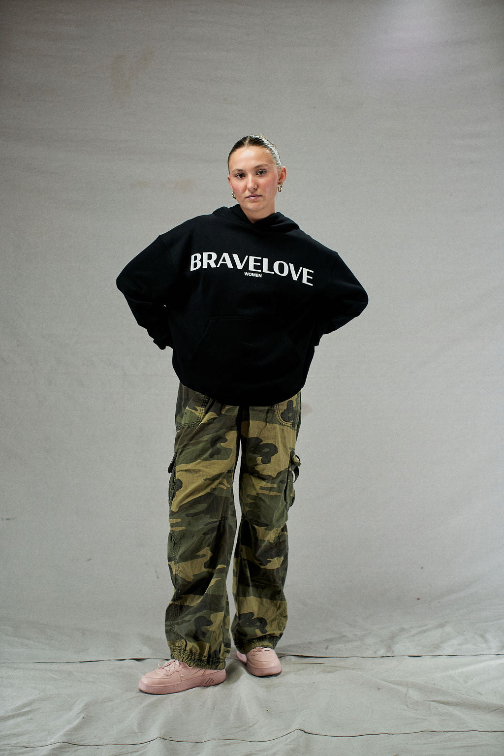 Brave Love Black hoodie