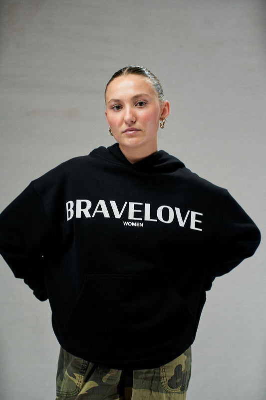 Brave Love Black hoodie